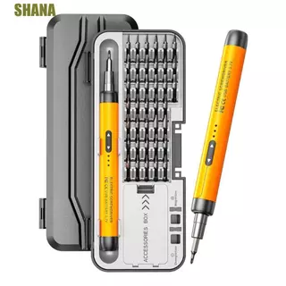 SHANA สกรูแม่เหล็ก Bits, USB ชาร์จ 46 in 1 ไขควงไฟฟ้าชุด, Precision Power ไร้สายแม่เหล็กไฟฟ้าซ่อมชุดเครื่องมือสกรู Driver Bit Kit