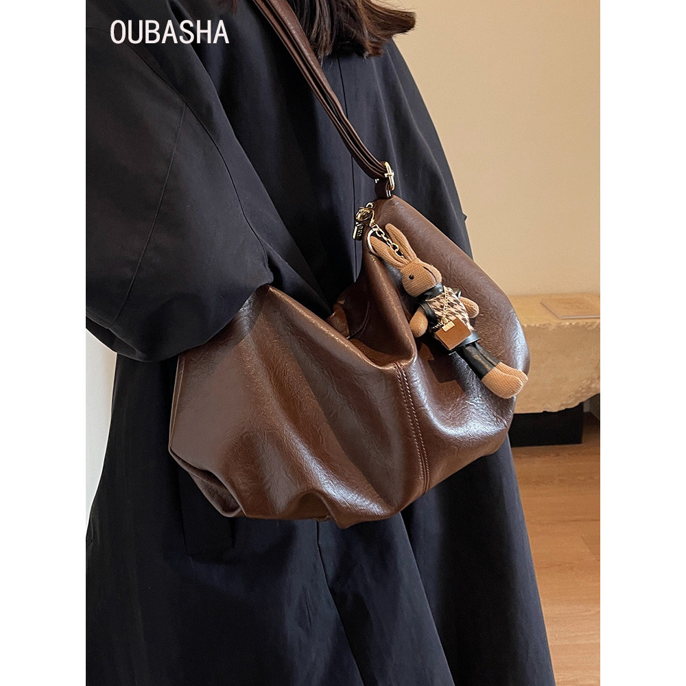 กระเป๋า berry q gental women กระเป๋าผู้หญิงฤดูใบไม้ร่วงฤดูหนาวไหล่เดียว Niche Commuter Messenger Bag