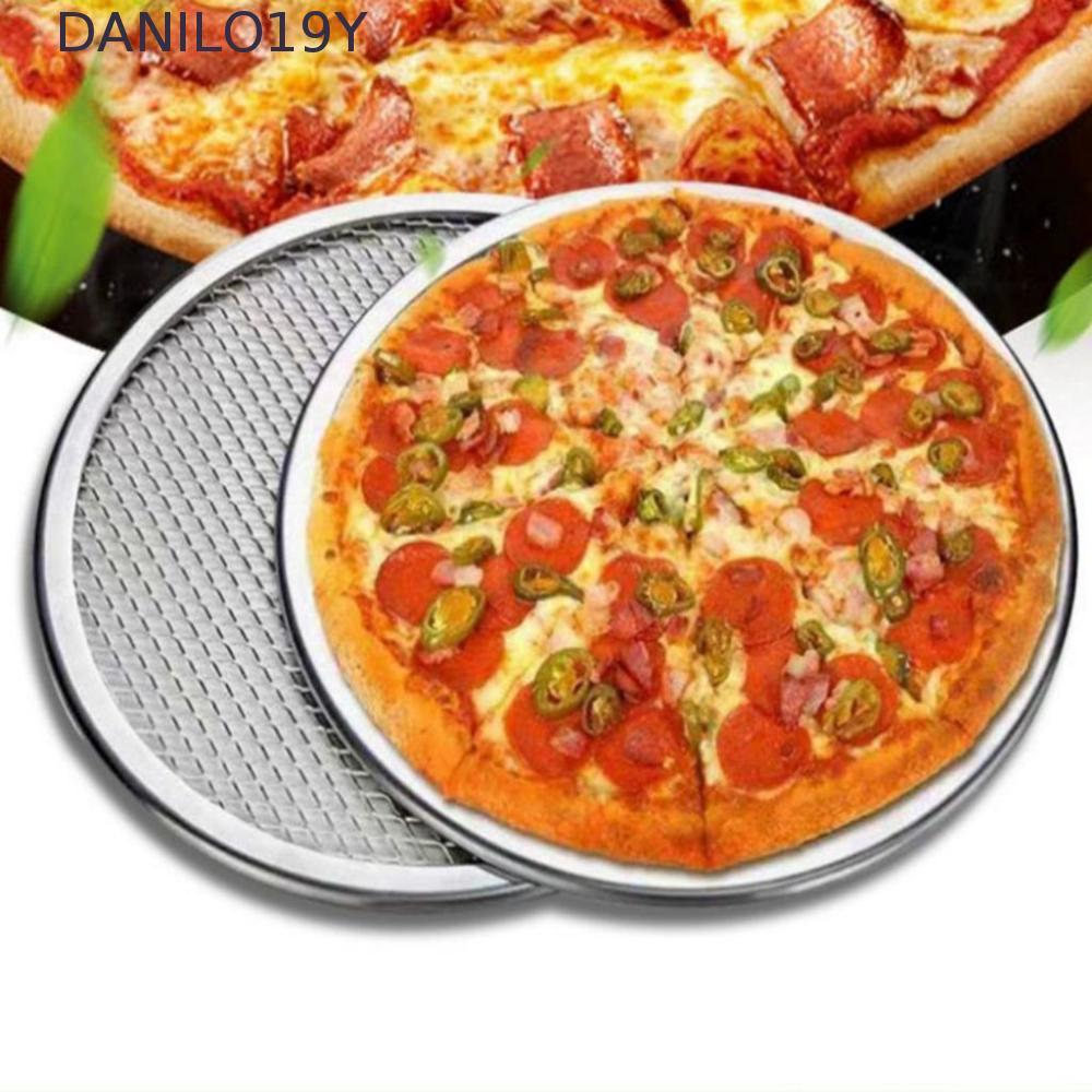 DANILO19Y Pizza Tools 1 ชิ้นตาข่ายอลูมิเนียมแบน 6-12 นิ้วสําหรับหน้าจอพิซซ่าอบเตาอบ