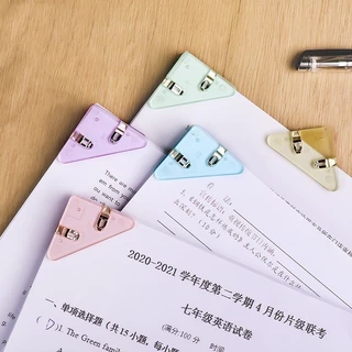 LoomLab คลิปหนีบกระดาษพลาสติกใส (ทรงสามเหลี่ยม น่ารัก) - ใช้ตั้งโต๊ะ/เครื่องเขียน/อุปกรณ์การเรียน TOLUS