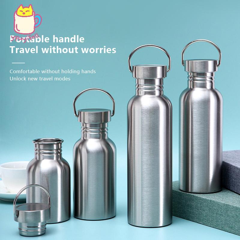 [YPU] 350 apple apple/600/750/1000ML สแตนเลสจักรยานขวดน้ําฟิตเนสเดี่ยว Walled ขวดน้ํารั่วกีฬาแบบพกพากาต้มน้ํา combedsn combed