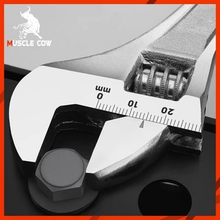 MUSCLE COW ประแจเลื่อนอเนกประสงค์ 3 ขนาด 8/10/12 นิ้ว 200/250/300mm แข็งแรงไม่ลื่น จับลูกปืนแน่น ใช้งานซ่อมประปา ยานยนต์