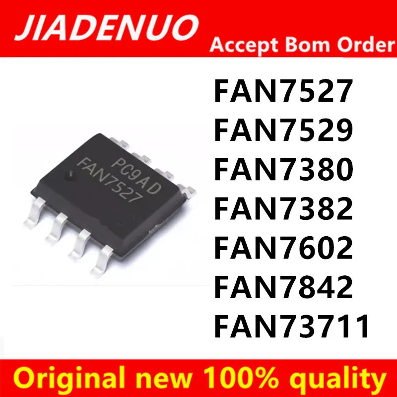 5PCS FAN7527 FAN7529 FAN7380 FAN7382 FAN7602 FAN7842 FAN73711 MX sop-8 ชิปเซ็ต IC