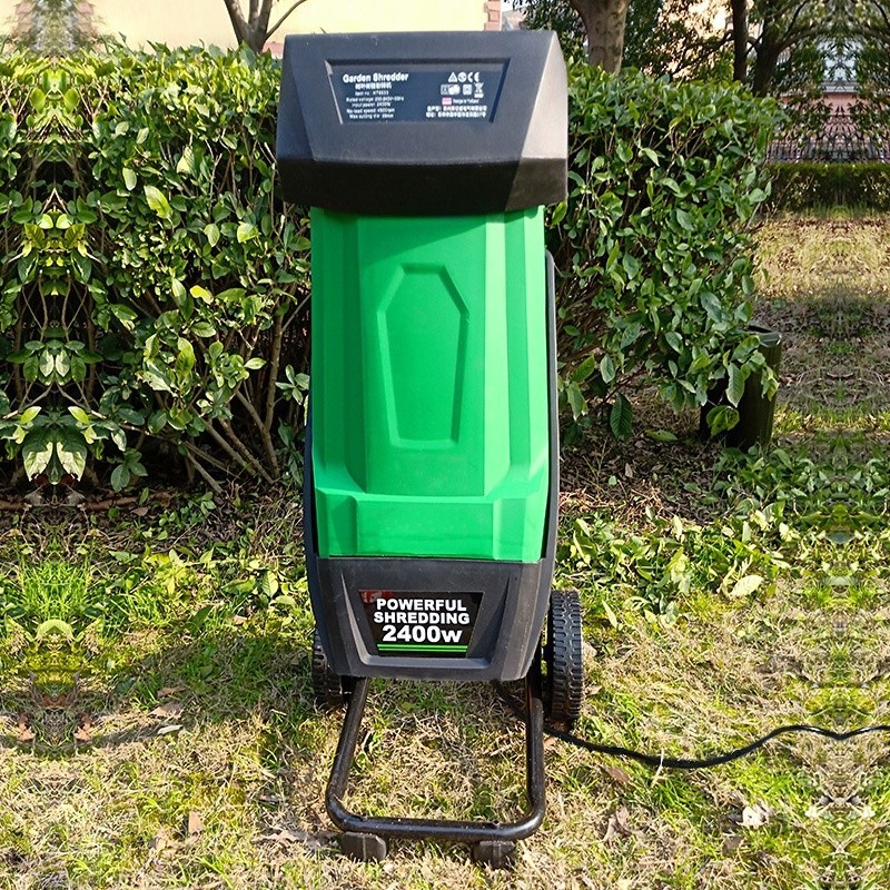 เครื่องย่อยกิ่งไม้ไฟฟ้า 2400W กำลังสูง เครื่องย่อยเศษไม้ใบไม้ อุปกรณ์ทำสวน เครื่องบดกิ่งไม้   BIYA