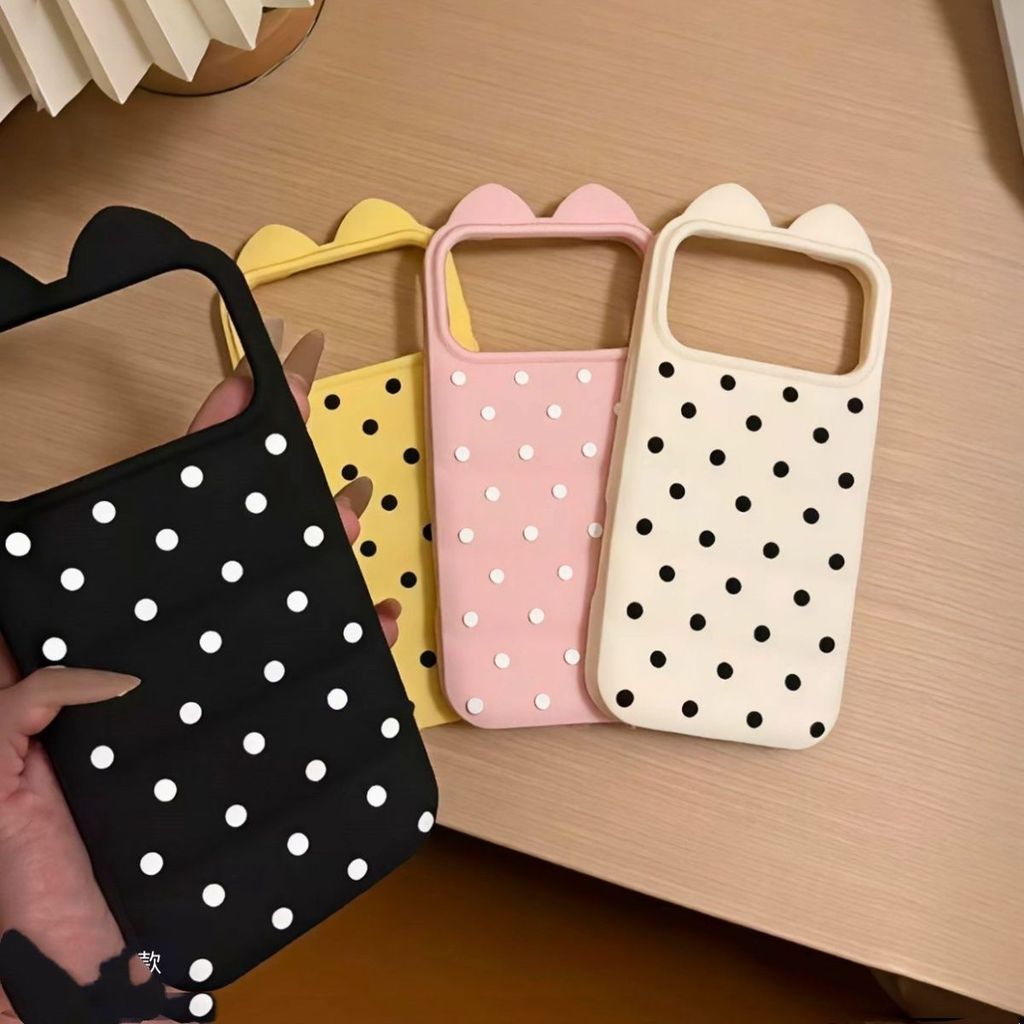 เคสโทรศัพท์เหมาะสําหรับiPhone X XS XR XSMAX 11 12 13 14 15 16 17 Pro max Plus Air Polka Dot Lucky Catกันกระแทกกันกระแทกเคสรวมทุกอย่างFWEQ
