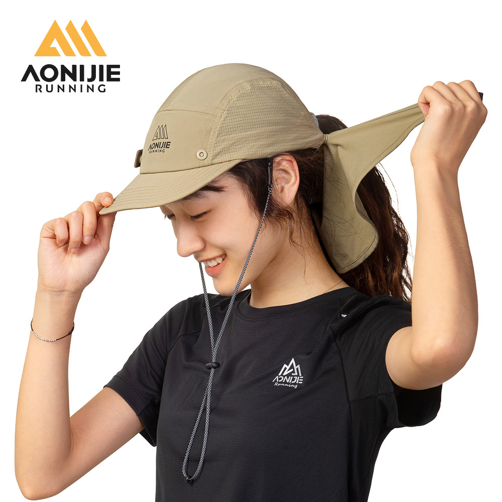 AONIJIE E4625 Unisex Sun Visor หมวกกลางแจ้งคอ Flap หมวกสําหรับวิ่งเดินป่าป้องกันรังสียูวี