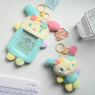 ผู้ถือบัตรตุ๊กตาตุ๊กตาจี้พวงกุญแจกระเป๋าใส่เหรียญสาวน่ารักผู้ถือบัตรตุ๊กตาการจัดเก็บ
