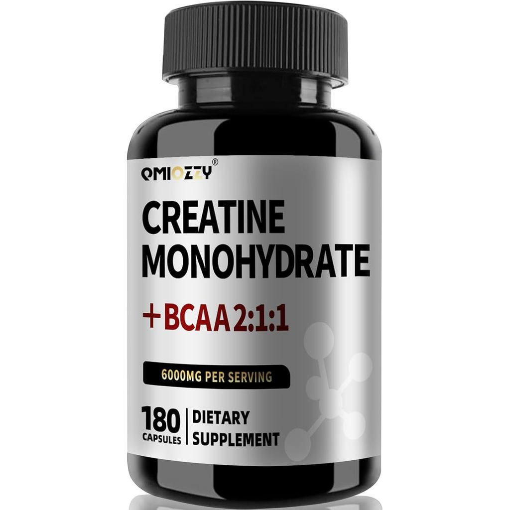 MicronizedCreatineMonohydrate6000MGCapswithBCAA2:1:1–ActiveIngredientsSupportStrength&Recovery–Creat