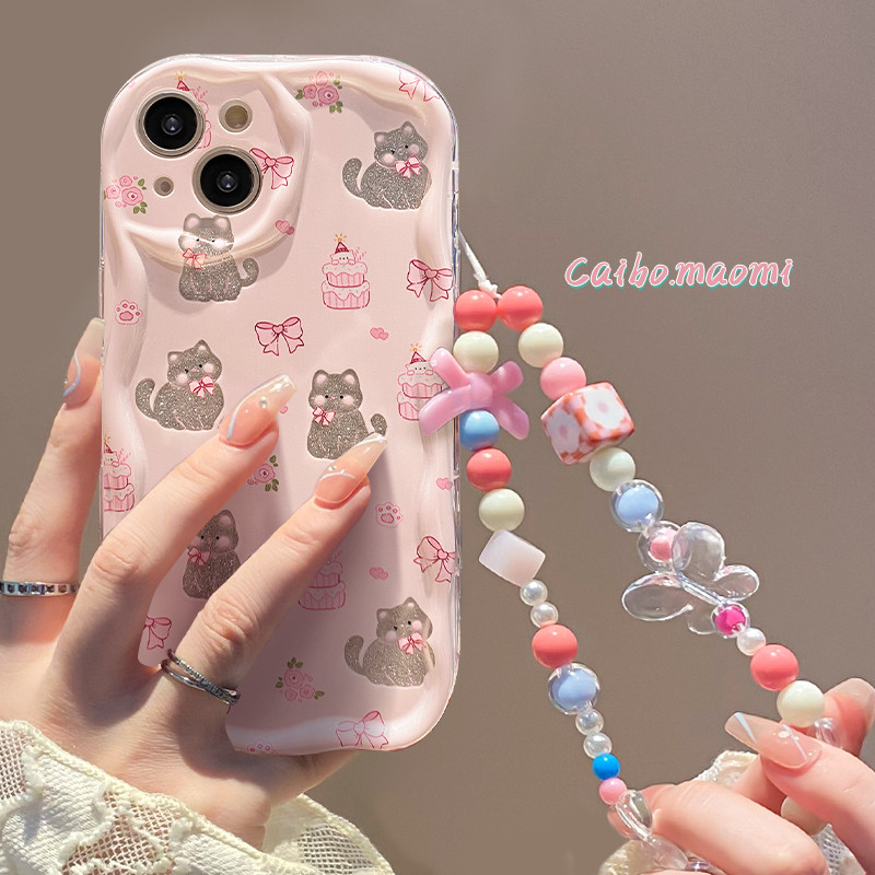 เคส iPhone Cat And Cake ขอบยาง กันกระแทก ป้องกันกล้อง - iP 7/8/X/XS/11/12/13/14/15/16/17/Plus/Pro/Ma
