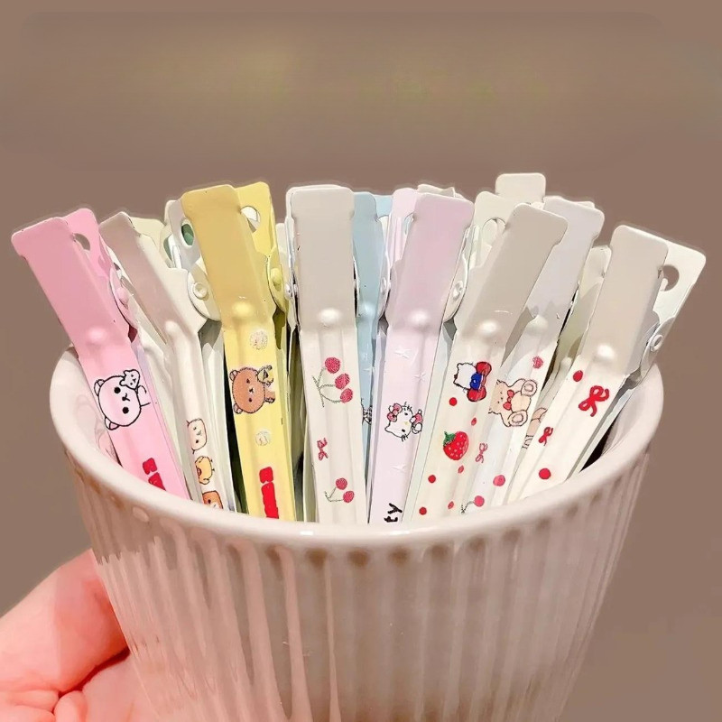 สุ่มชุด 10 ชิ้นคลิปผมไม่มีรอยต่อผมหักแก้ไขคลิป สวัสดี คิตตี้ สาวหวานพิเศษ หลากสี ยาว ใบเรียกเก็บเงินเป็ด คลิป