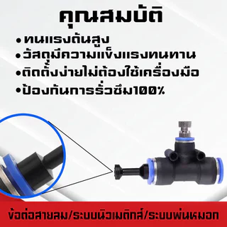 ปลั๊กอุดสายลมPP/PPF ปลั๊กอุดข้อต่อลม อุดลมท่อ ปิดปลายท่อ มีขนาด 4-16mm. ระบบนิวเมติกส์ ระบบพ่นหมอก