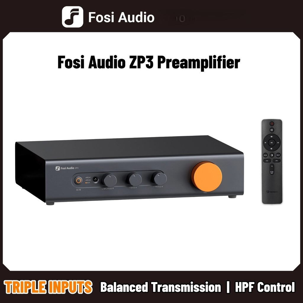 Beisi Audio ZP3 Preamplifier 3-in/3-out XLR/RCA/SUB OUT HiFi Preamp พร้อม HPF High Pass Filter Tone Control