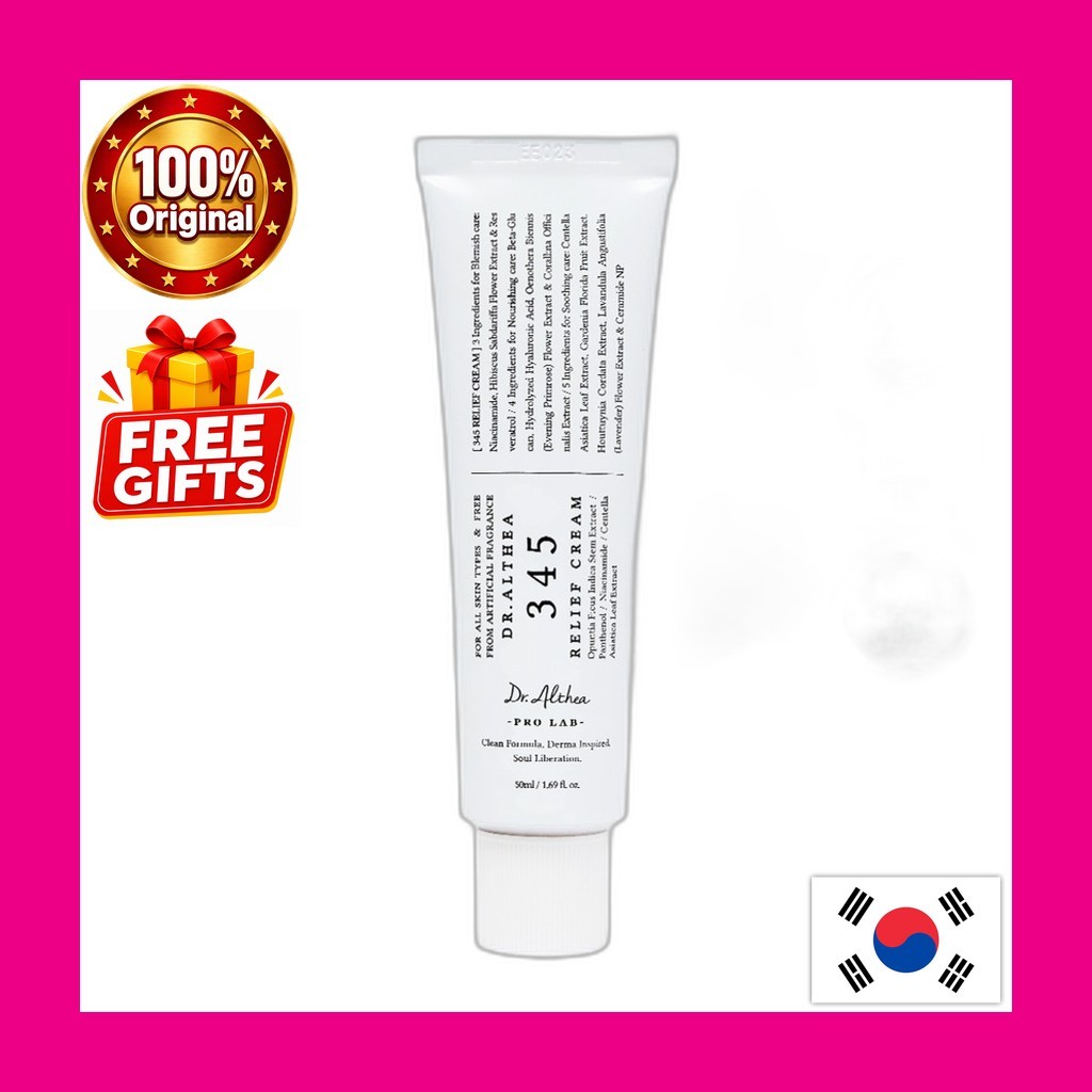 [Dr.Althea] 345 Relief Cream, 50ml, 1pc / Korean Relief Cream / Lightweight Moisturizer / ของแท้ 100