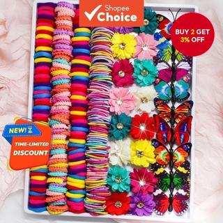 231PCS Hair Accessories Set, Floral Hair Clips & Butterfly Hairpins, Colorful Hair Ties For Girls & Women