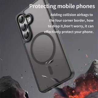เคส ผิวด้าน ชาร์จได้ ไร้สาย For Samsung Galalxy A27 A37 A57 A07 A17 A06 A16 A26 A36 A56 A55 S24 S25 S26 ultra แม่เหล็ก