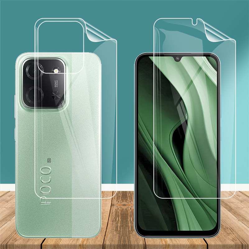 Ultra Thin Hydrogel ฟิล์มสําหรับ Xiaomi Poco C85 C81x C81 Pro C85x 5G Clear Soft TPU ด้านหน้ากลับคลุ