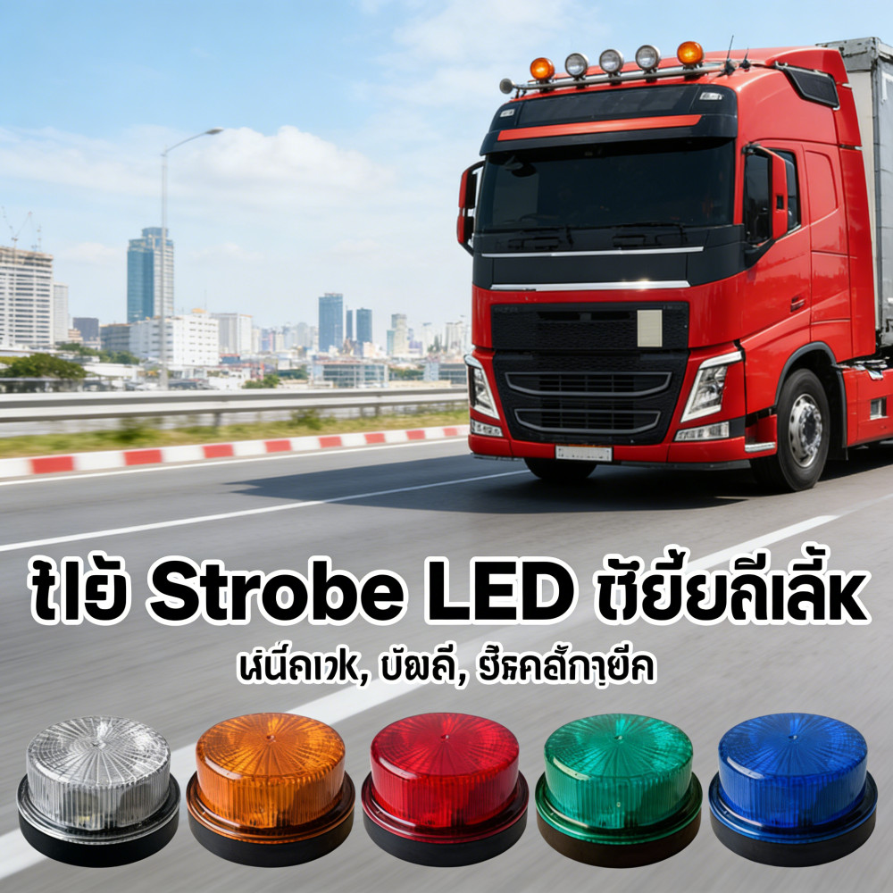 รถบรรทุกไฟกันน้ำ LED Strobe รถบรรทุกรถบรรทุกขอบไฟหมุน รถบรรทุก24V 12V