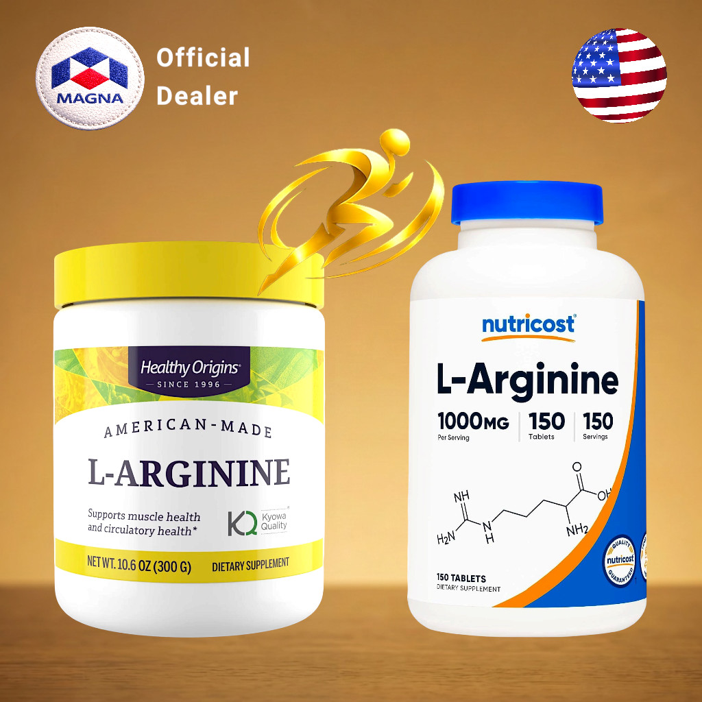 เฮลท์ตี้ ออริจินส์ | นูทรีคอสท์ แอล-อาร์จินีน ผง / เม็ด Nutricost L-Arginine Powder / Tablets /กินร่วมกับ บีซีเอเอ ถั...