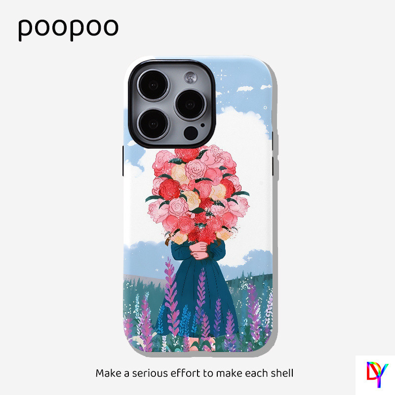 สาวดอกไม้สําหรับ Apple 15/16/17 Pro Max เคสโทรศัพท์ iPhone 14 Pro Max Film 13/12/11 ProMax XsMax เคส