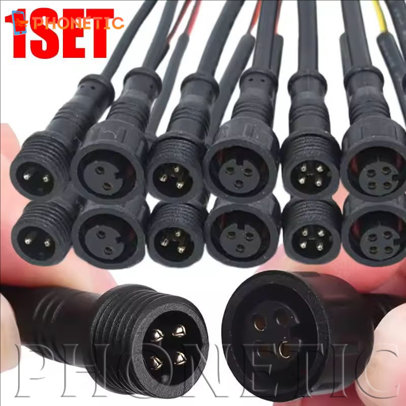 [AUTO & 3C] 2/3/4Pin ปลั๊กชายหญิงพร้อมสายไฟ PVC M12 สายเชื่อมต่อกันน้ําสําหรับรถยนต์ไฟ LED อุปกรณ์ตกแต่งรถจักรยานยนต์ /ราคาสุดคุ้ม