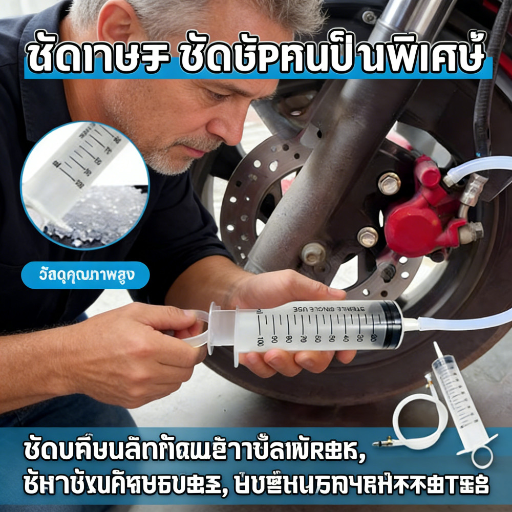 repair oil change motorcycle hydraulic brake tools vacuum exhaust pump.