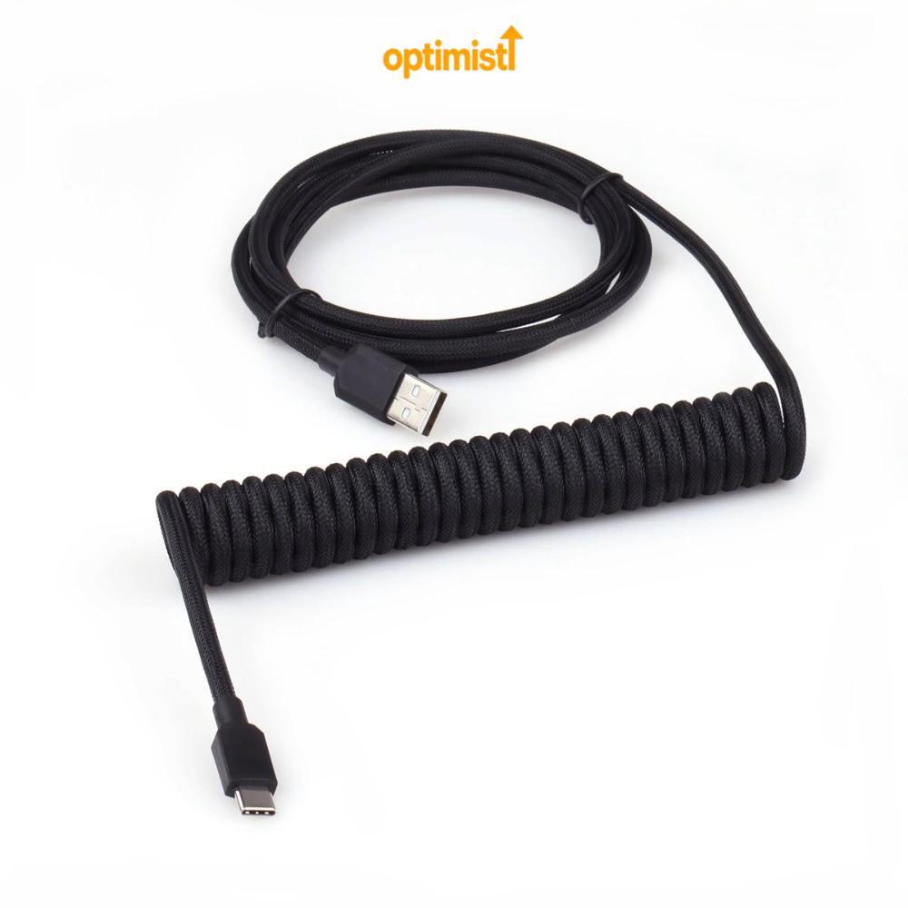 สายคีย์บอร์ดแบบกลไก OPTIM, Type C ถึง USB-A สายเชื่อมต่อ USB Type C, การออกแบบเกลียวขั้วต่อ GX12 ลวดปลอกคู่สายเคเบิลคีย์บอร์ดคอมพิวเตอร์ตั้งโต๊ะ