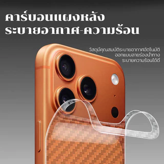🛡️ชื่อร้าน💎ฟิล์มกันรอยหลังลายคาร์บอนเคลือบ【iPhone17ProMax 17Air 16pro 15plus14/13MINI/12/11】-KL+KA