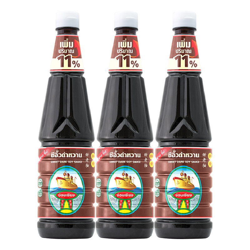 ง่วนเชียง ซีอิ๊วดำหวาน 950 ก. x 3 (NGUAN CHIANG Sweet Dark Soy Sauce 950 g x 3) โปโลแมน POLOMAN