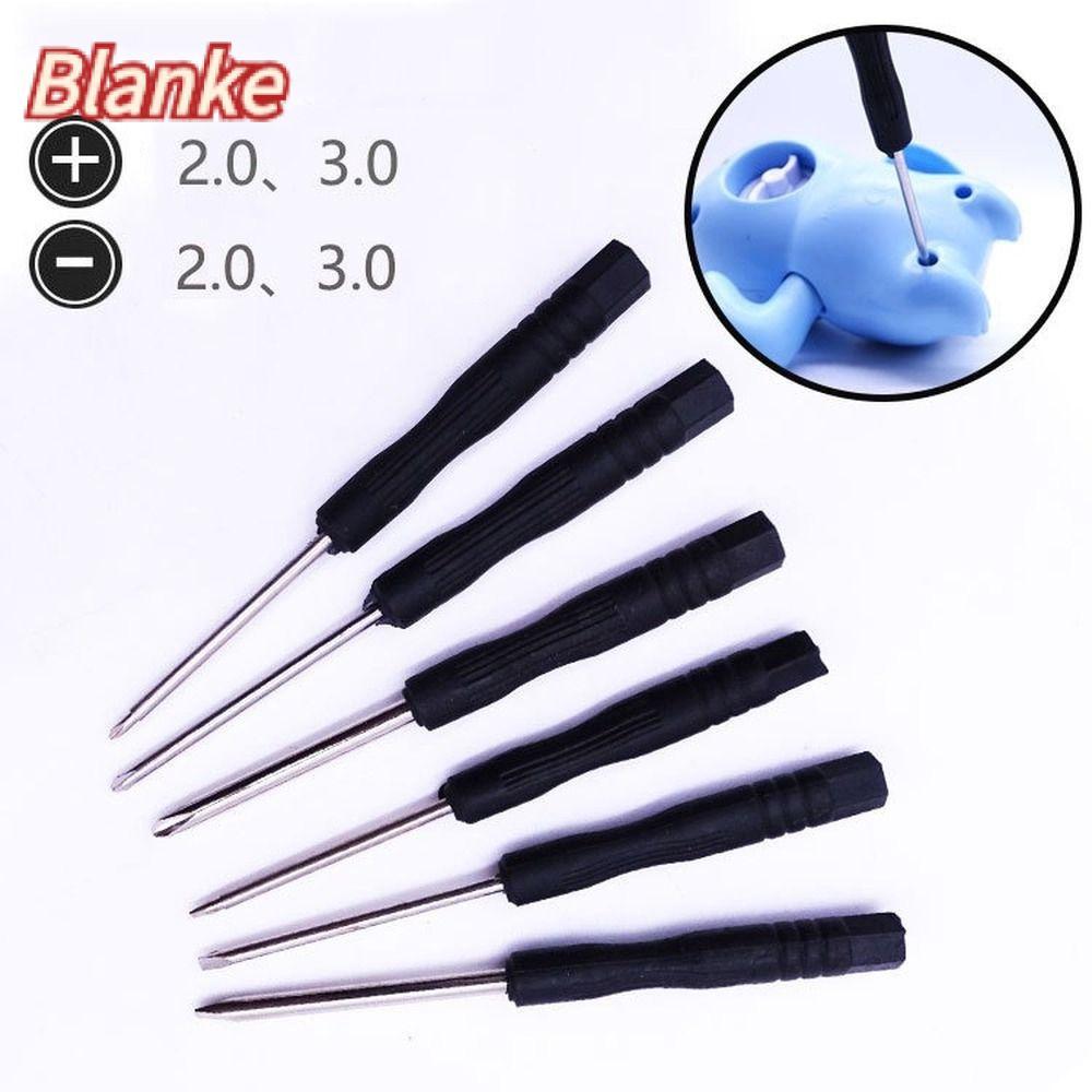 BLANKE 10 ชิ้นไขควงขนาดเล็ก, Slotted Cross เครื่องมือซ่อมโทรศัพท์, เหล็กสีดํา 2 มิลลิเมตร 3 มิลลิเมตรไขควงถอดชิ้นส่วน