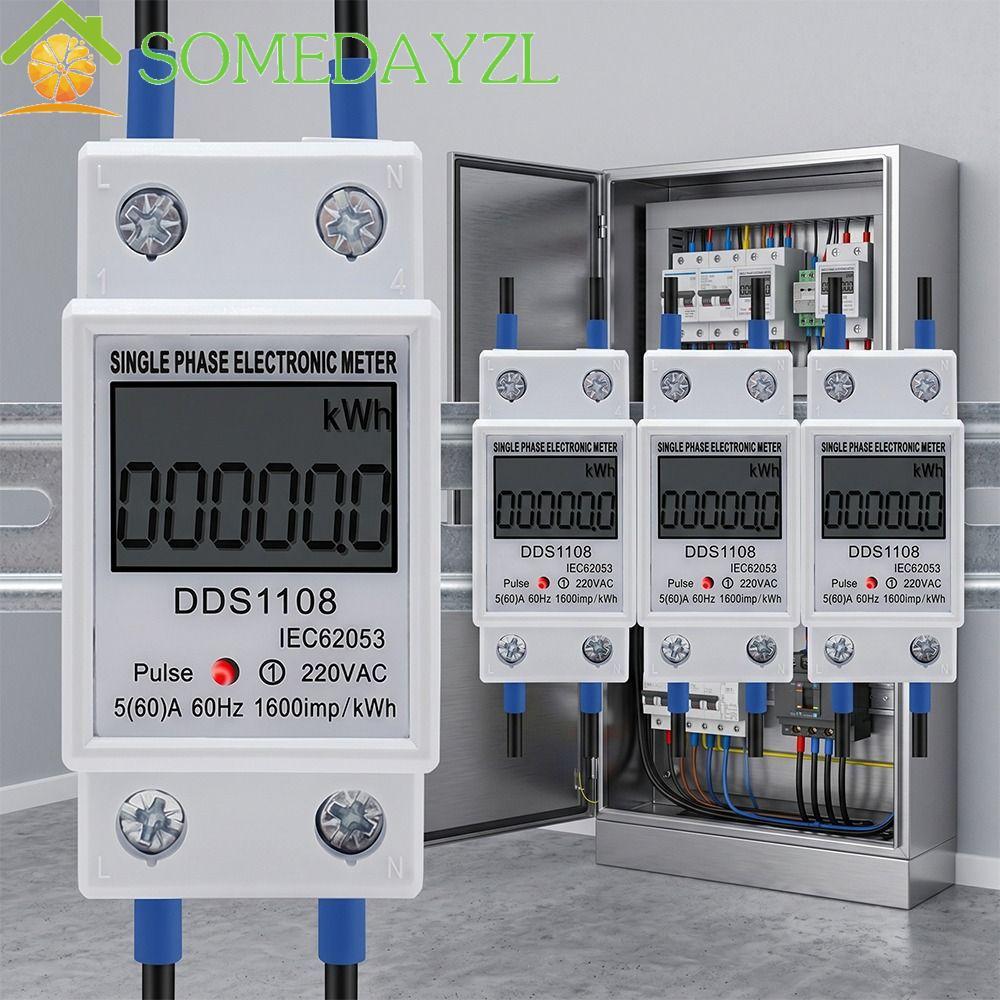 SOMEDAYZL Digital Watt-Hour Meter,Multi-Function Reset Function Single Phase Electric Energy Meter, 