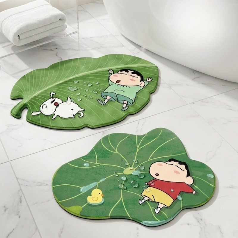 พรมเช็ดเท้าห้องน้ํา Shin กันลื่น ปลอดภัย ลายน่ารัก EzHome