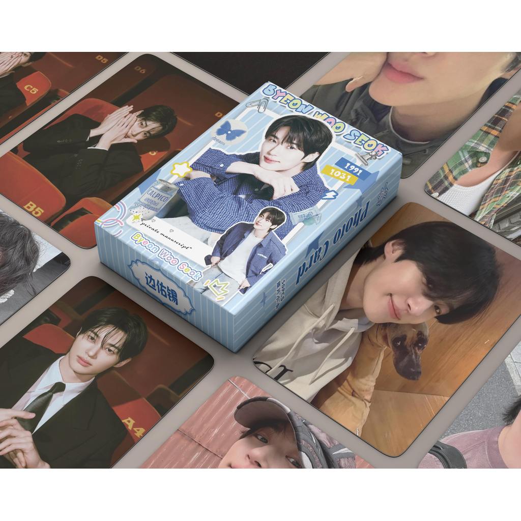 50-55pcs ละครเกาหลี Actor นักร้อง JAY PARK เพลง Kang เลเซอร์โฮโลแกรม Photocards Byeon Woo-seok SOLO 