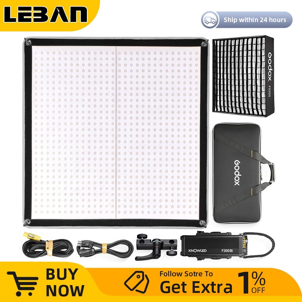 Godox F200Bi F400Bi F600Bi ยืดหยุ่น LED Mat 2700K-8500K Bi-Color CRI 96 TLCI 96 แผงไฟ LED ควบคุมโดย 