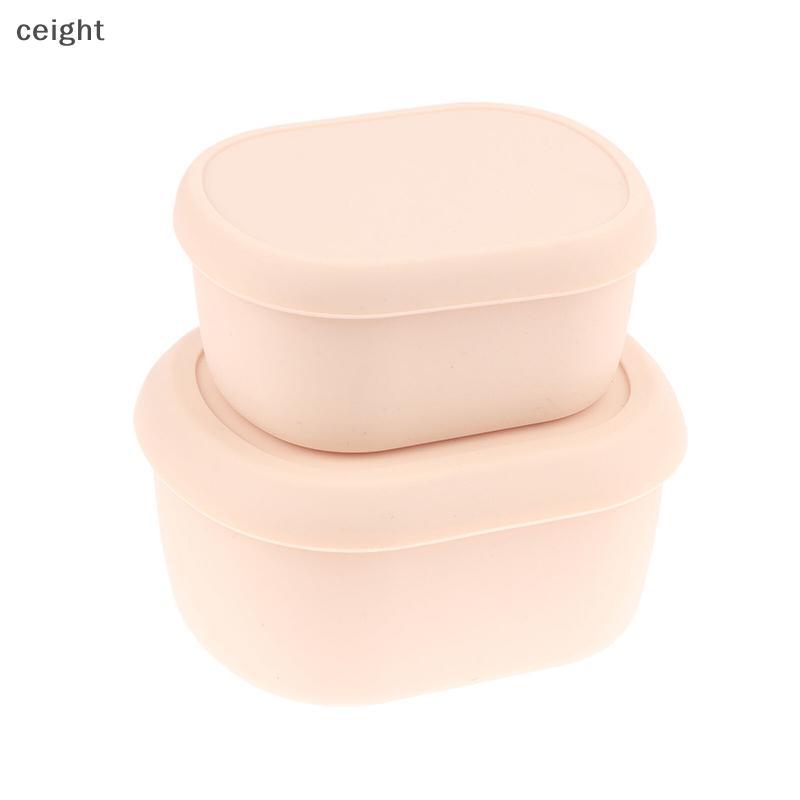 [ceight] กล่องเบนโตะซิลิโคนภาชนะอาหารกลางวัน 200/300/600ML เครื่องล้างจานป้องกันการรั่วปลอดสาร BPA ปลอดภัย TH