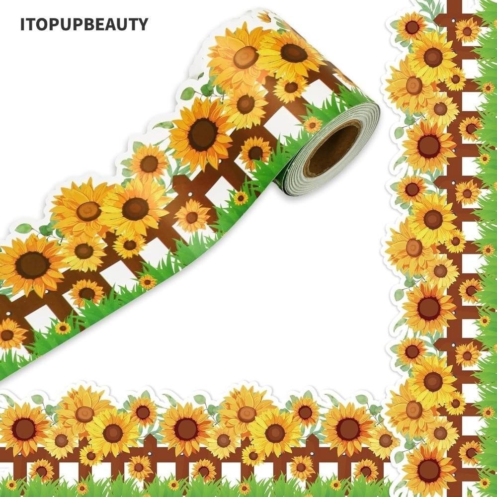 ITOPUPBEAUTY กระดาษชายแดน, กระดาษ DIY กระดานดํา Bulletin Board Border, Self กาว 7.5 ซม. Border Trim สติกเกอร์งานฝีมือทําด้วยมือ
