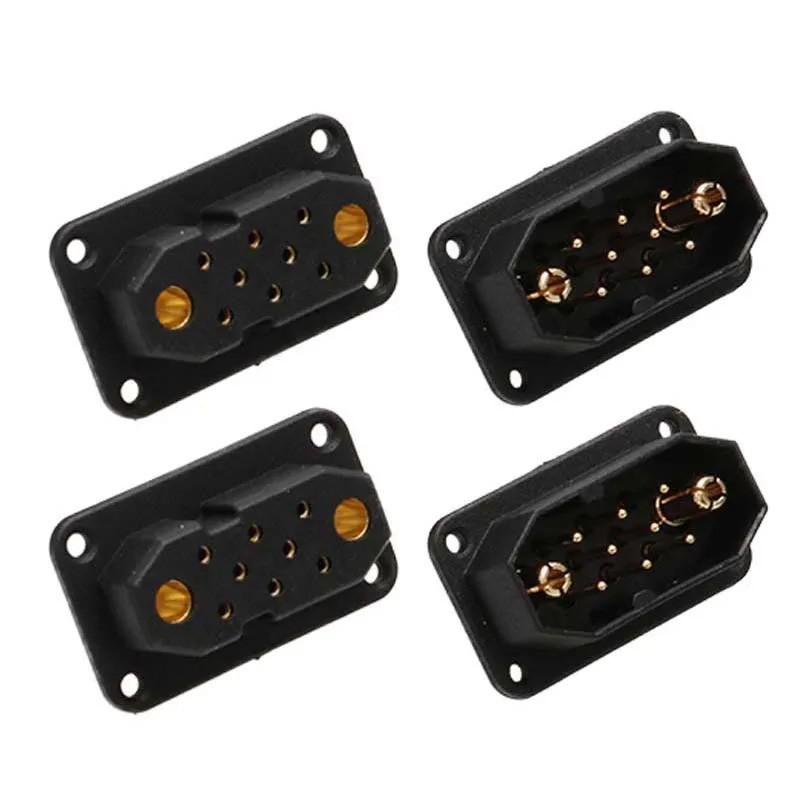 HB 2 คู่ VTOL Turbojet JX8 ปลั๊ก 2 + 8 Pins Gold Plated ชายหญิง Servo Connector อะแดปเตอร์สัญญาณสูงส