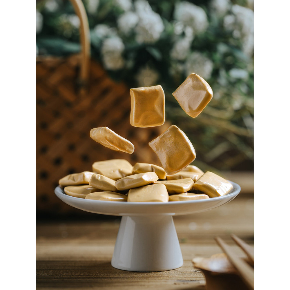 Afternoon Meow Airy Ginger Milk Candy Ginger Milk Candy Milk Ginger Small Square Brown Candy Gummy ป