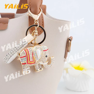 YAiLiS พร้อมส่ง💖พวงกุญแจช้างฝังคริสตัล มีลักษณะโดดเด่น เหมาะเลือกเป็นของฝากและของขวัญต่างๆ