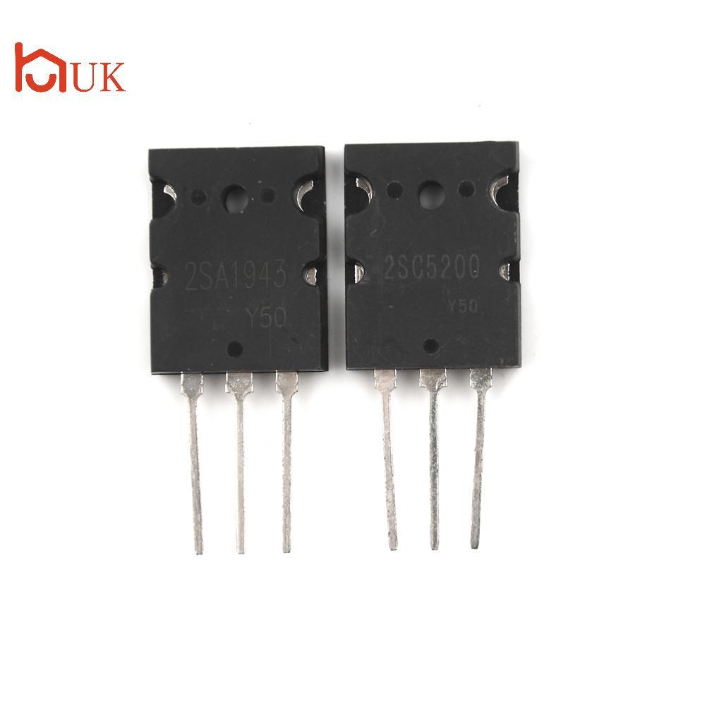 UK ใหม่ 1 คู่ OR 2PCS ทรานซิสเตอร์ TO-3PL 2SA1943-O 2SC5200-O 2SA1943 2SC5200 A1943 C5200 TH