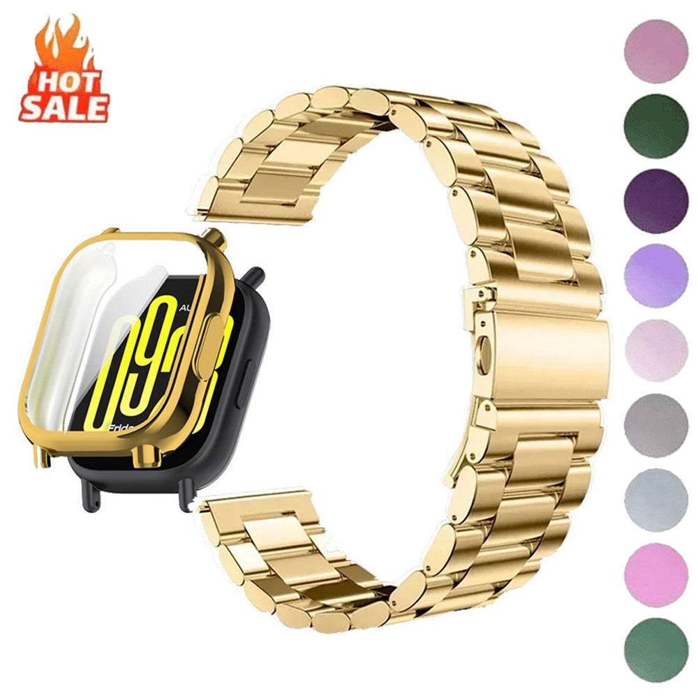 สายสแตนเลสแม่เหล็กขนาด 20 มม. + เคสป้องกันเหมาะสําหรับ H9 Max Smartwatch Redmi Watch อุปกรณ์เสริม