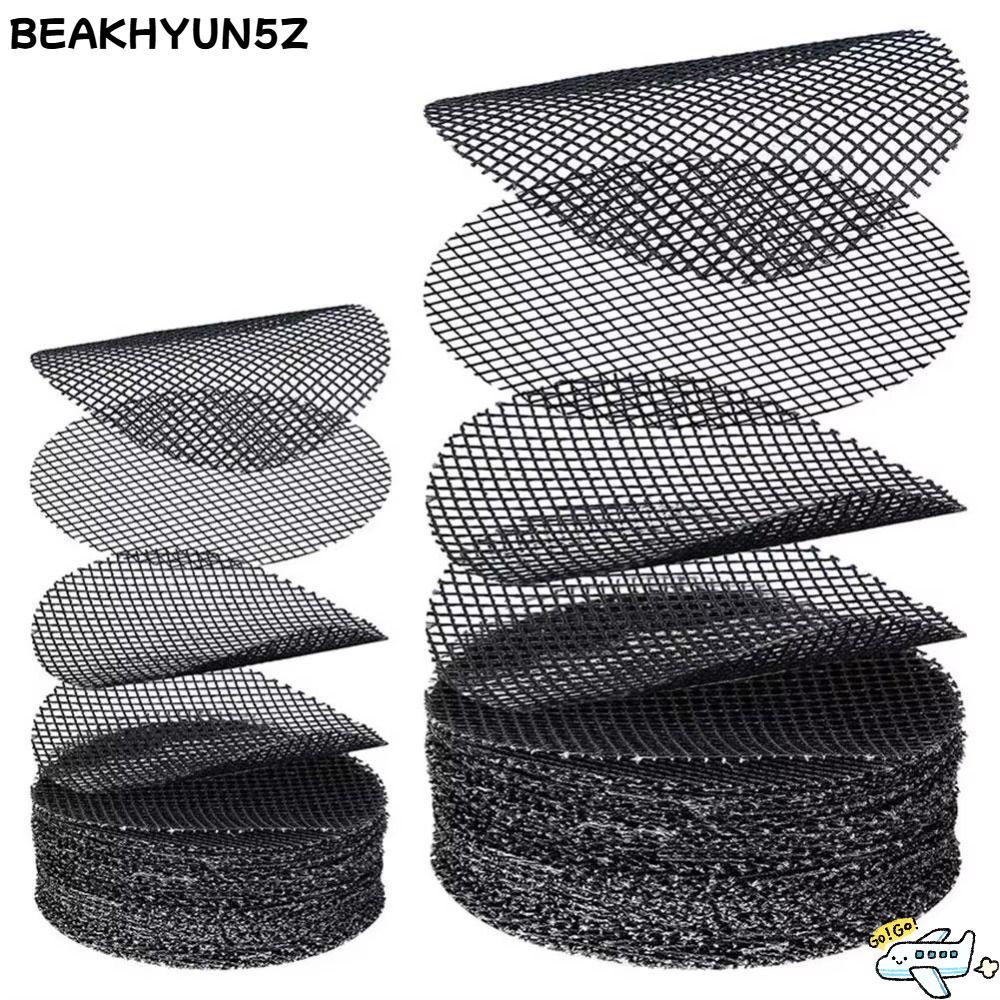 BEAKHYUN5Z 50 ชิ้น/เซ็ตดอกไม้หม้อรูตาข่าย Pad, รอบ Breathable บอนไซระบายน้ําหน้าจอ, พลาสติกคุณภาพสูงป้องกันดิน Loss ดอกไม้หม้อด้านล่าง Mat Garden