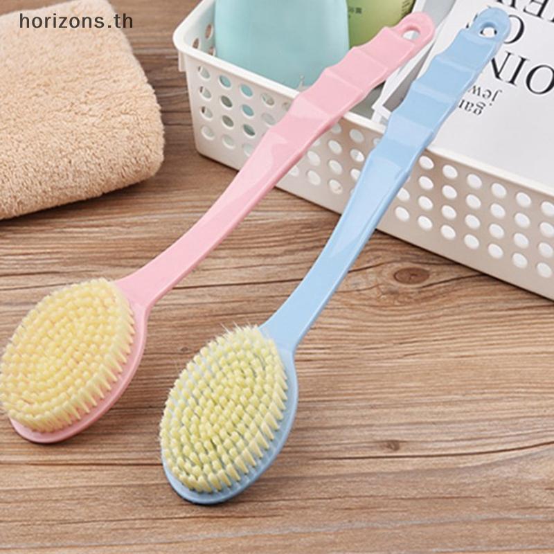 [B&H] Soft Body Scrubber Shower Exfoliating Scrubs Long Handle Bath Brush Exfoliator Skin แปรงทําความสะอาดอุปกรณ์ห้องน้ํา {th}
