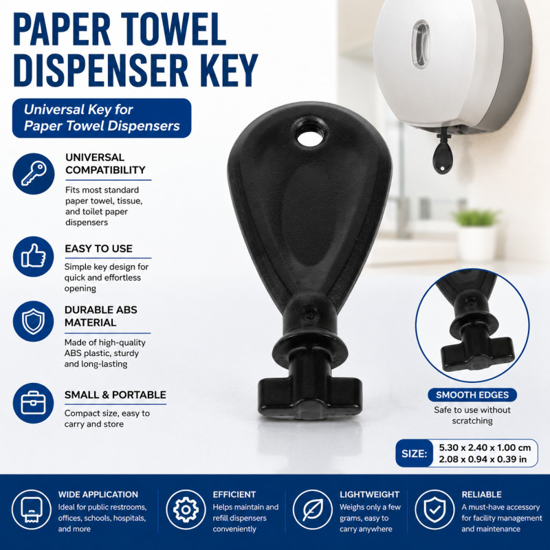 📎 กุญแจเซ็ต 1 ชุด สำหรับที่กดกระดาษชำระและที่กดกระดาษเช็ดมือ Toilet Roll Dispenser Key