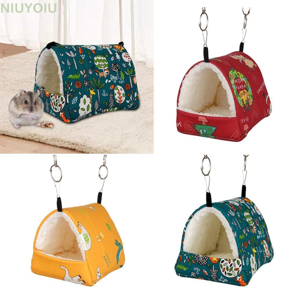 NIUYOIU หนูแฮมสเตอร์เปลญวนเตียงสําหรับนกแก้ว Ferret กระรอกบ้านสบาย Nest Guinea Pig Nest