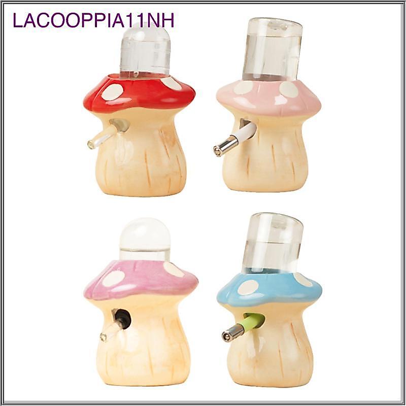 [lacooppia11nh] ขวดน้ําหนูแฮมสเตอร์เซรามิกสีสันสดใสที่วางขวดสัตว์เลี้ยงดีไซน์เห็ดสําหรับสัตว์เล็กรดน้ํา