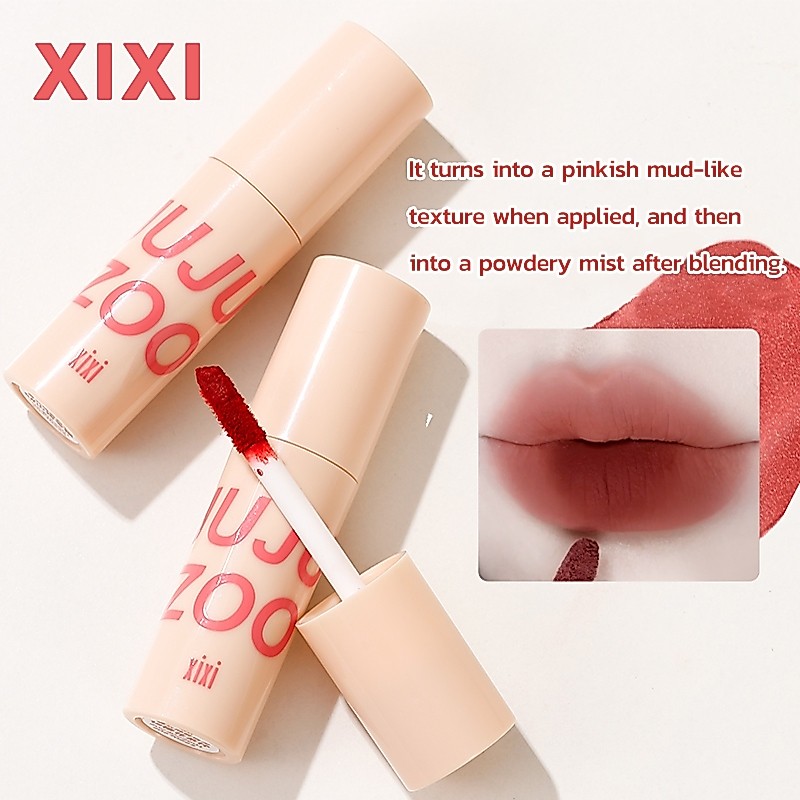 XIXI ลิปมูสกำมะหยี่ เนียนนุ่ม แมตต์ ไม่ติดแก้ว ไม่หลุดง่าย ติดทนนาน ราคานักเรียน