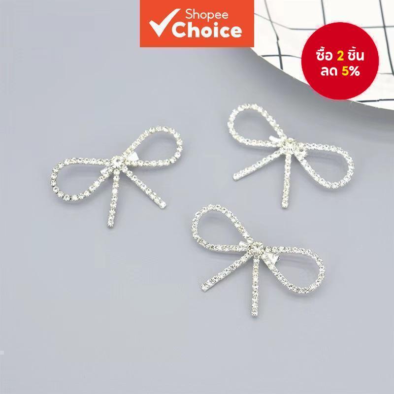 Chic Bowtie Rhinestone เข็มกลัดพู่ออกแบบที่ไม่ซ้ํากัน Pin สําหรับชุดหรูหรา