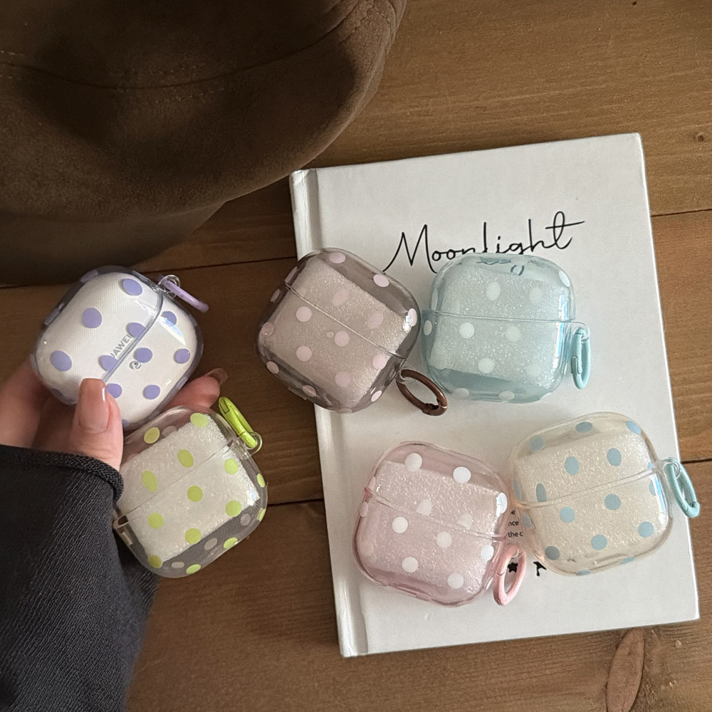 โปร่งแสง Polka Dot หูฟังสําหรับ Huawei FreeBuds 7i 6i 5i SE2 SE3 เคสสําหรับ FreeClip 2 Soft Wave Point ฝาครอบป้องกัน