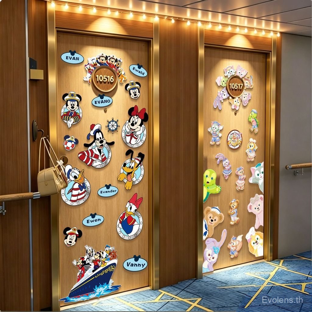Disney Magnetic Door Sticker Cruise Wheel Disney + magnet สติ๊กเกอร์ตู้เย็นการ์ตูนน่ารัก Cruise Wheel ห้องเด็ก