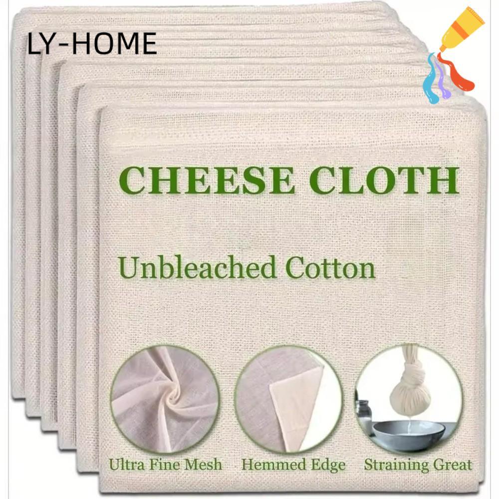 LIAOYING ผ้าชีส, ผ้าฝ้าย 40*40/50*50 ซม.ผ้าฝ้ายผ้ากอซ Cheesecloth, ทนทานเครื่องมือห้องครัวผ้ากอซนํามาใช้ใหม่เบียร์ Brewing กรองชีสทํา